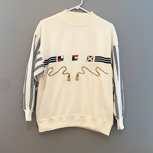 Vintage C.A. Sport Mock Turtleneck Sweatshirt - Picture 5 of 10